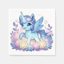 Schöne, magische Einhorn-Kinderdusche Serviette