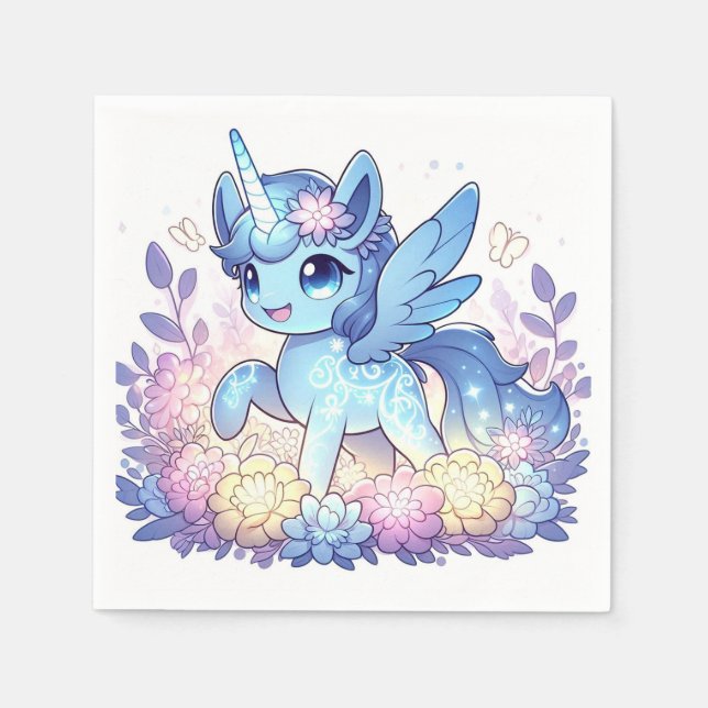 Schöne, magische Einhorn-Kinderdusche Serviette (Vorderseite)