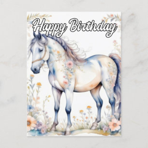Schöne majestätische Pferdeillustration Postkarte