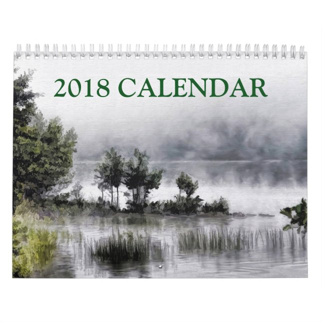 Schöne Malerei Abstrakt Art of Landscape 2018 Kalender (Titelbild)