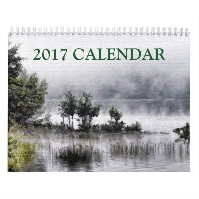 Schöne Malerei-abstrakte Kunst von Landschaft 2017 Kalender (Titelbild)