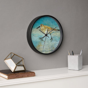Schöne Malerei Sandstrandläufer Strand Kunst Uhr