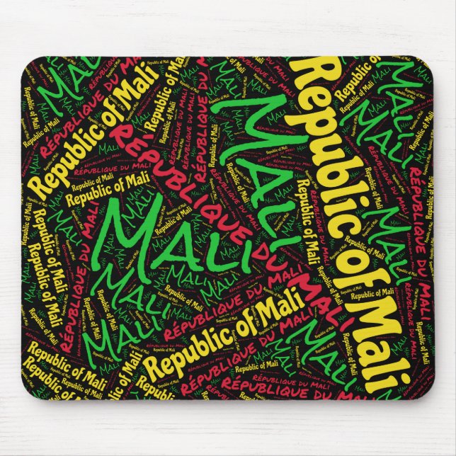 Schöne Mali Flag Farben Patriotic Mousepad (Vorne)