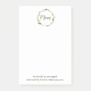 Schöne Mama für Blumenkranke Post-it Klebezettel