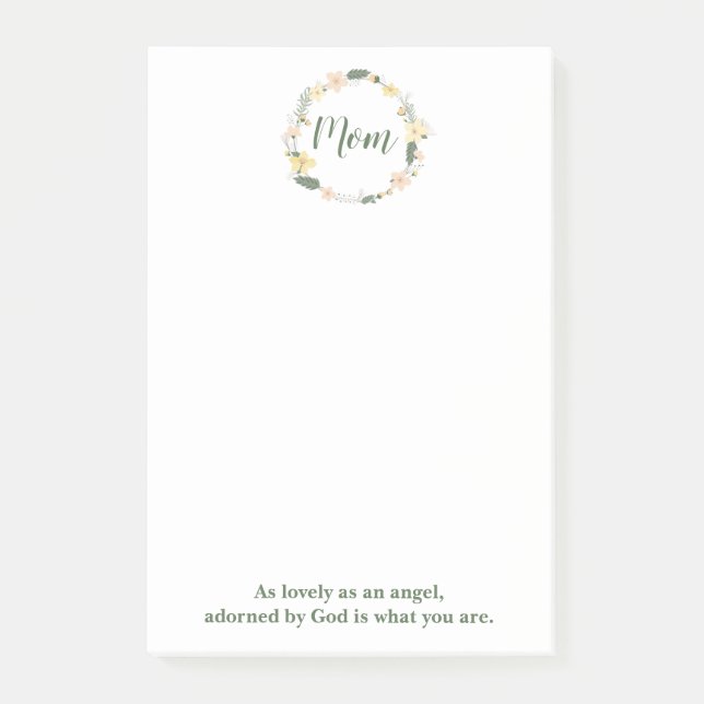 Schöne Mama für Blumenkranke Post-it Klebezettel (Vorderseite)