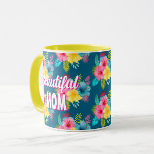 Schöne Mama Tropical Blume Paradise Tasse