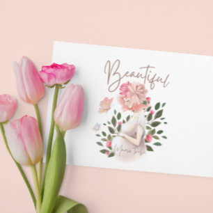 Schöne Mama, um Karte zu werden