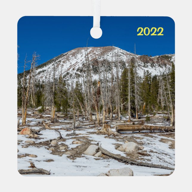 Schöne Mammoth Seen, CA Ornament Aus Metall (Rückseite)