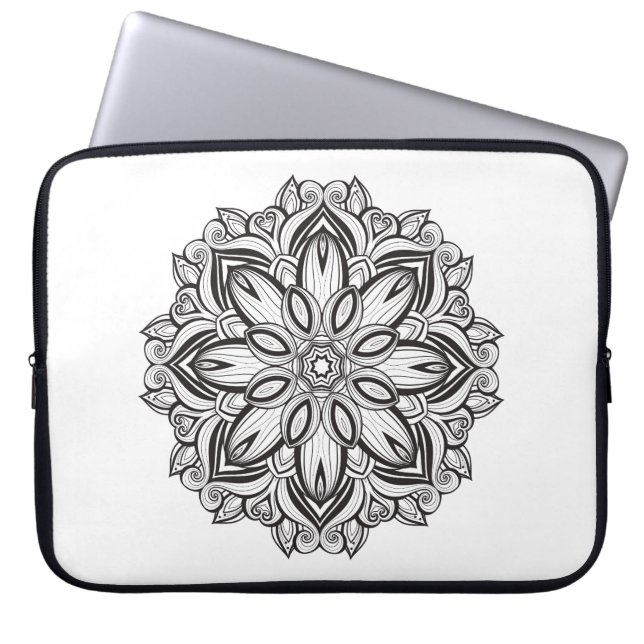 Schöne Mandala Laptopschutzhülle (Vorderseite)