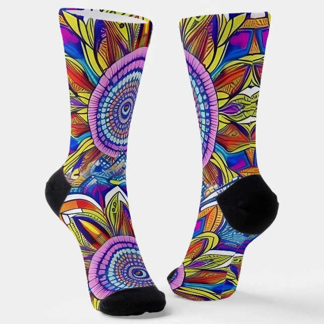 Schöne Mandala Socks Socken (Gewinkelt)