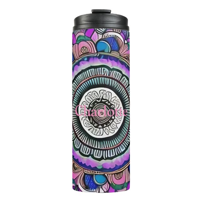 Schöne Mandala Thermal Tumbler Thermosbecher (Vorderseite)