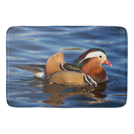 Schöne Mandarin-Duck im Teich-Badematte Badematte