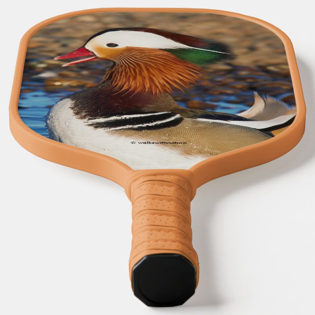 Schöne Mandarin-Duck im Teich Pickleball Schläger (Ablage )