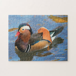Schöne Mandarin-Duck im Teich Puzzle