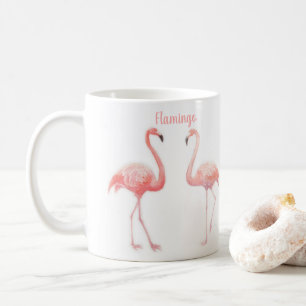 Schöne Märchen für zwei Flamingo Tropical Blume Kaffeetasse