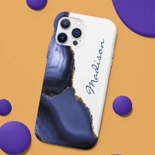 Schöne marineblaue Achat-Personalisierung Case-Mate iPhone Hülle