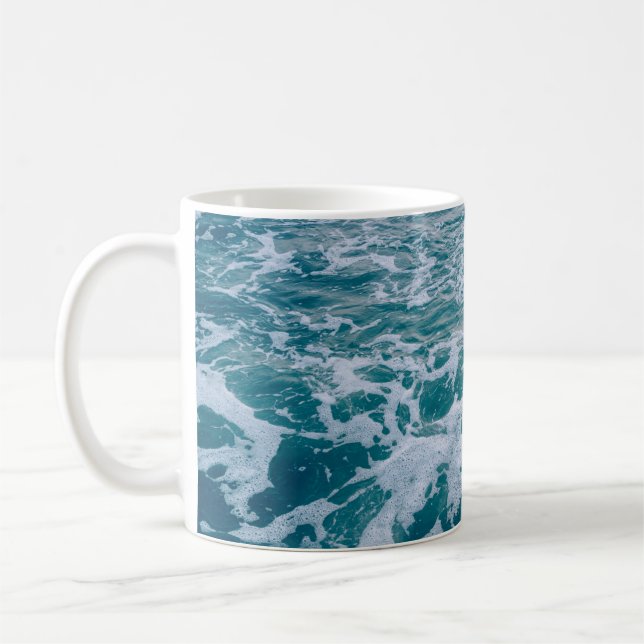 Schöne Marmorwellen texturehipster,backgrou Kaffeetasse (Links)