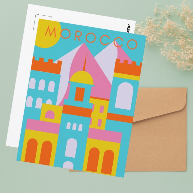 Schöne marokkanische Architektur der Medina von Ma Postkarte (Von Creator hochgeladen)