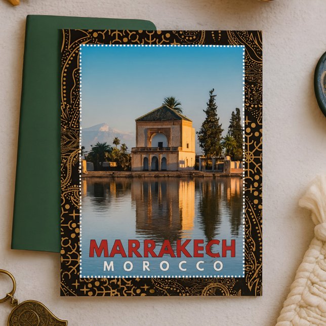 Schöne marokkanische Architektur von Marrakesch Me Postkarte (Von Creator hochgeladen)