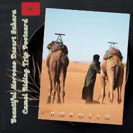 Schöne Marokko Wüste Sahara Camel Riding Trip Postkarte