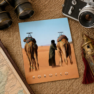 Schöne Marokko-Wüsten-Sahara-Kamelritt-Tour Postkarte