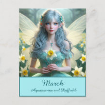 Schöne März Fairy in Daffodien