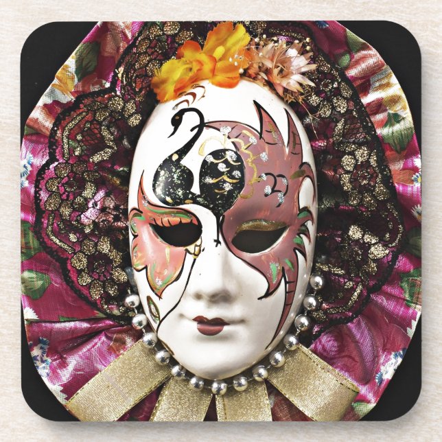 Schöne Maske Untersetzer (Vorderseite)