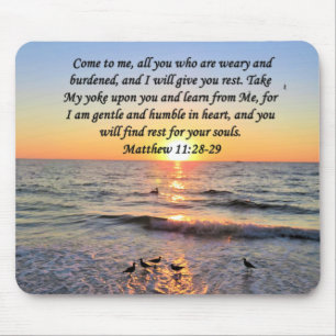 SCHÖNE MATTHEW 11:28 SONNENRISE FOTO DESIGN MOUSEPAD