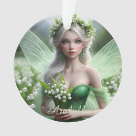 Schöne May Fairy in Lilies of the Valley Ornament