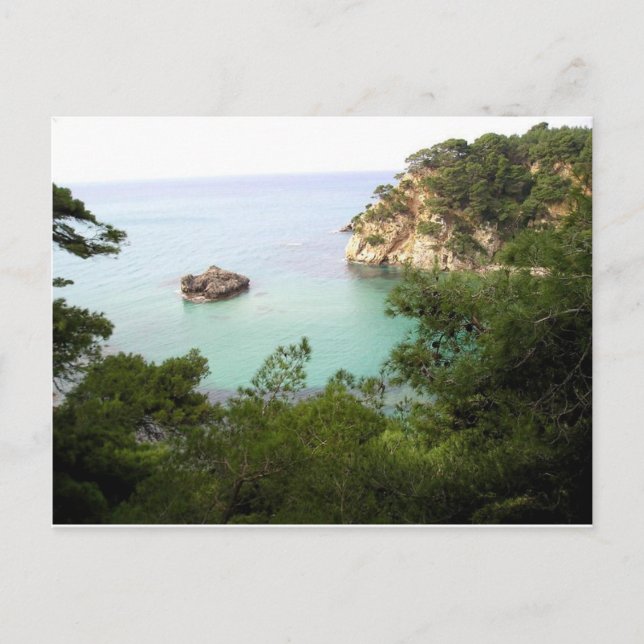 Schöne mediterrane griechische Insel Hios. Postkarte (Vorderseite)