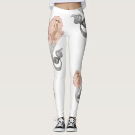 Schöne Meeresgöttin Meerjungfrau Leggings