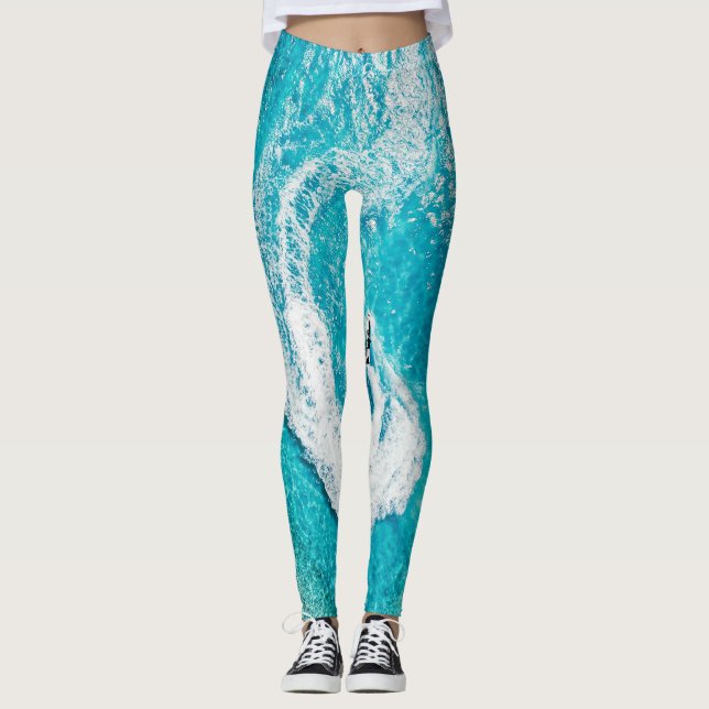 Schöne Meereslebewesen Leggings (Vorderseite)
