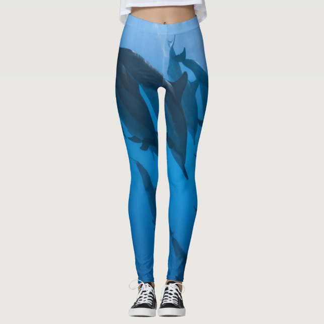 Schöne Meereslebewesen Leggings (Vorderseite)