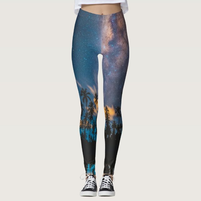 Schöne Meereslebewesen Leggings (Vorderseite)