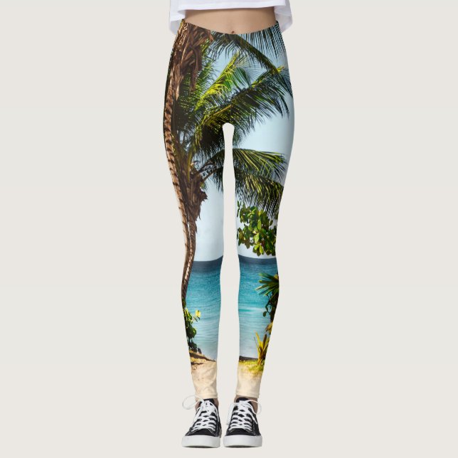 Schöne Meereslebewesen Leggings (Vorderseite)