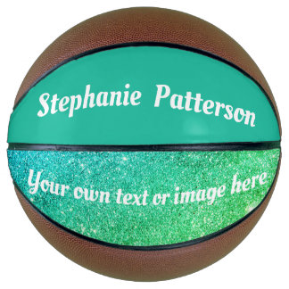 Schöne Meerjungfrau Aquamariner Glitzer Sparkling Basketball