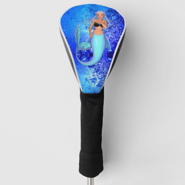 Schöne Meerjungfrau unter Wasser Golf Headcover (Vorderseite)