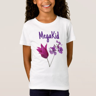 Schöne Mega Kid hübsch rosa Tulpe lila Blüte T-Shirt