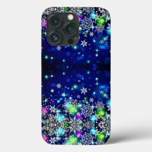 Schöne mehrfarbige Schneeflocken Case-Mate iPhone Hülle