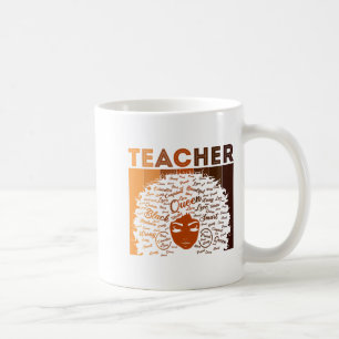 Schöne Melanin-Lehrer-Stolz Schwarze Geschichte Mo Kaffeetasse