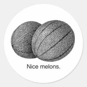 SCHÖNE MELONEN -.png Runder Aufkleber