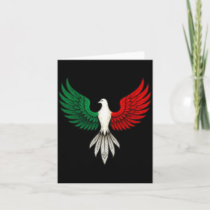 Schöne Mexikanische Flaggen-Taube Patriotischer Fr Karte