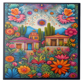 Schöne mexikanische Kunst Fliese