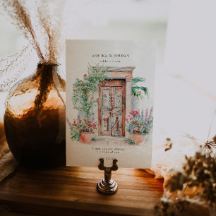 Schöne Mexiko Haustür   Tischnummer Karte