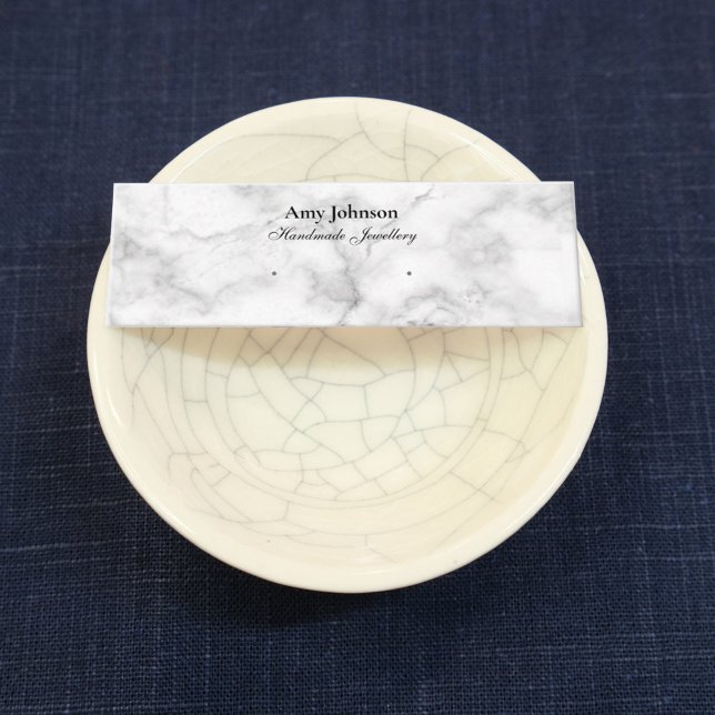 Schöne Mini-Ohrringe aus weißem Marmor Display-Kar Mini Visitenkarte (Von Creator hochgeladen)