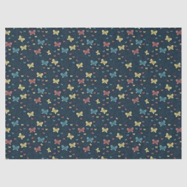 schöne minimale Schmetterlinge Tissue-Papier Seidenpapier (Vorderseite)