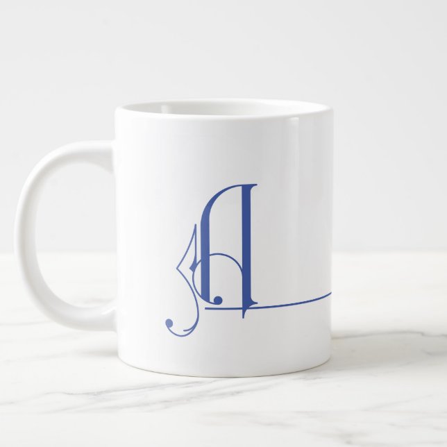Schöne Minimalistische Elegante Monogram A Jumbo-Tasse (Links)