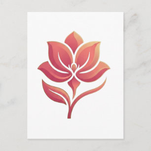 Schöne minimalistische Lotusblumen-Ästhetik-T-Shir Postkarte