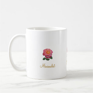 Schöne Minimalistische Rose Kaffeetasse