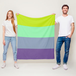 Schöne Mischstreifen-Fleece - 3 Größen verfügbar Fleecedecke